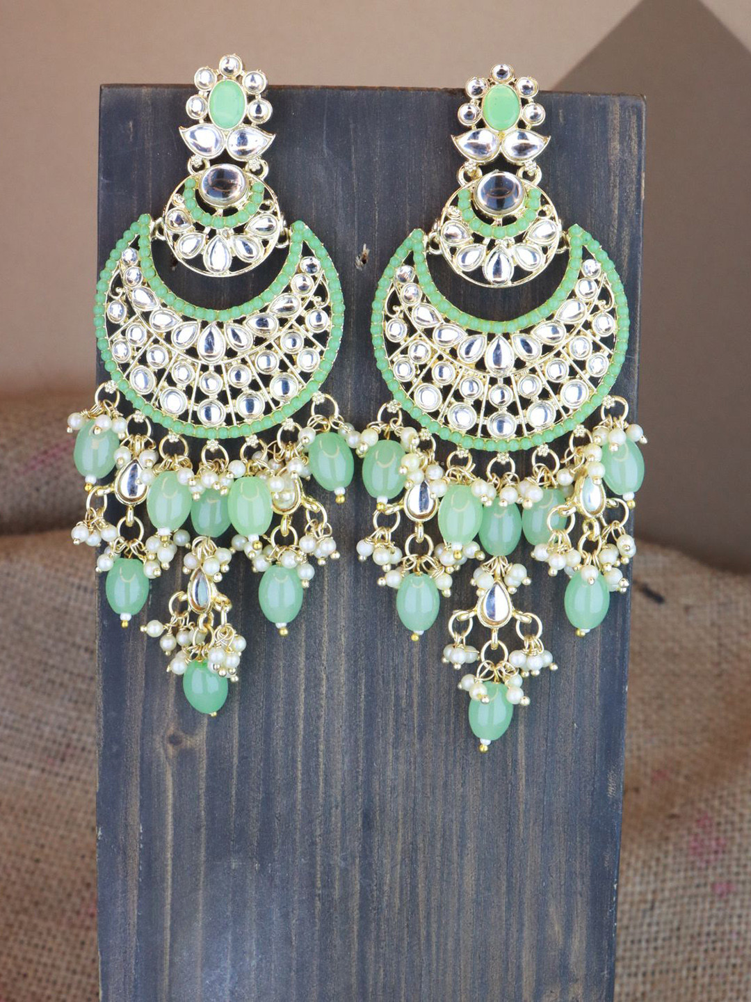 I Jewels Contemporary Chandbalis Earrings