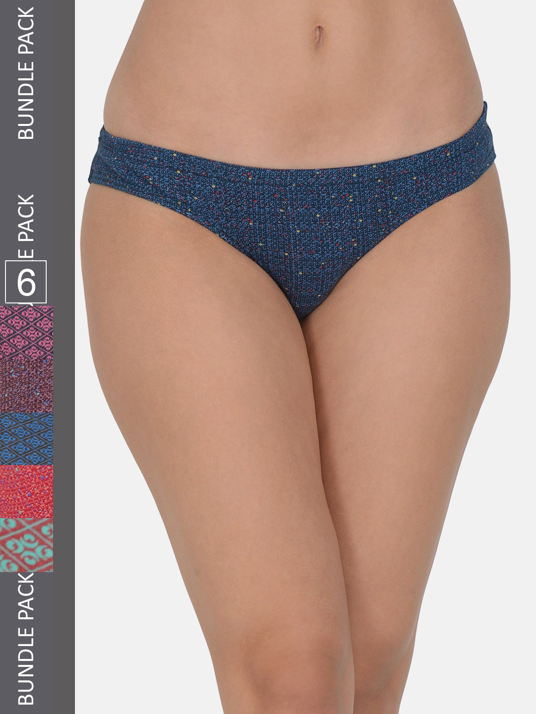 Leading Lady Women Pack Of 6 Pure Cotton Bikini Briefs BKN-5011-5012-6