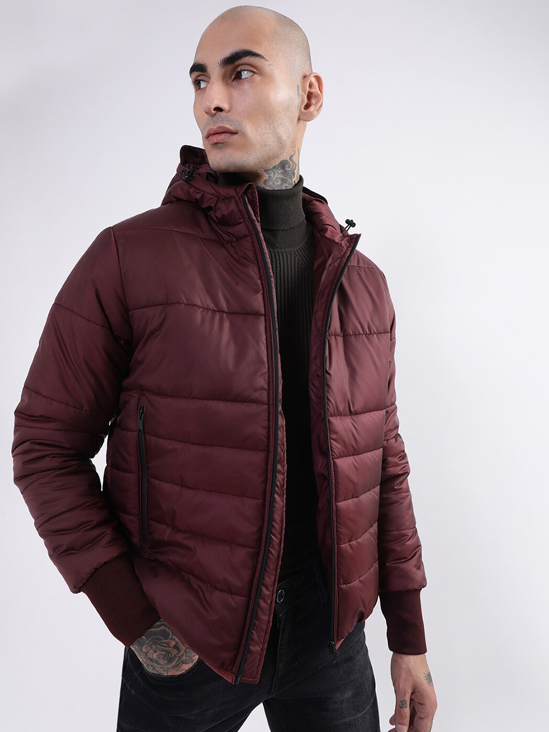 HARSAM Men Hooded Puffer Jacket