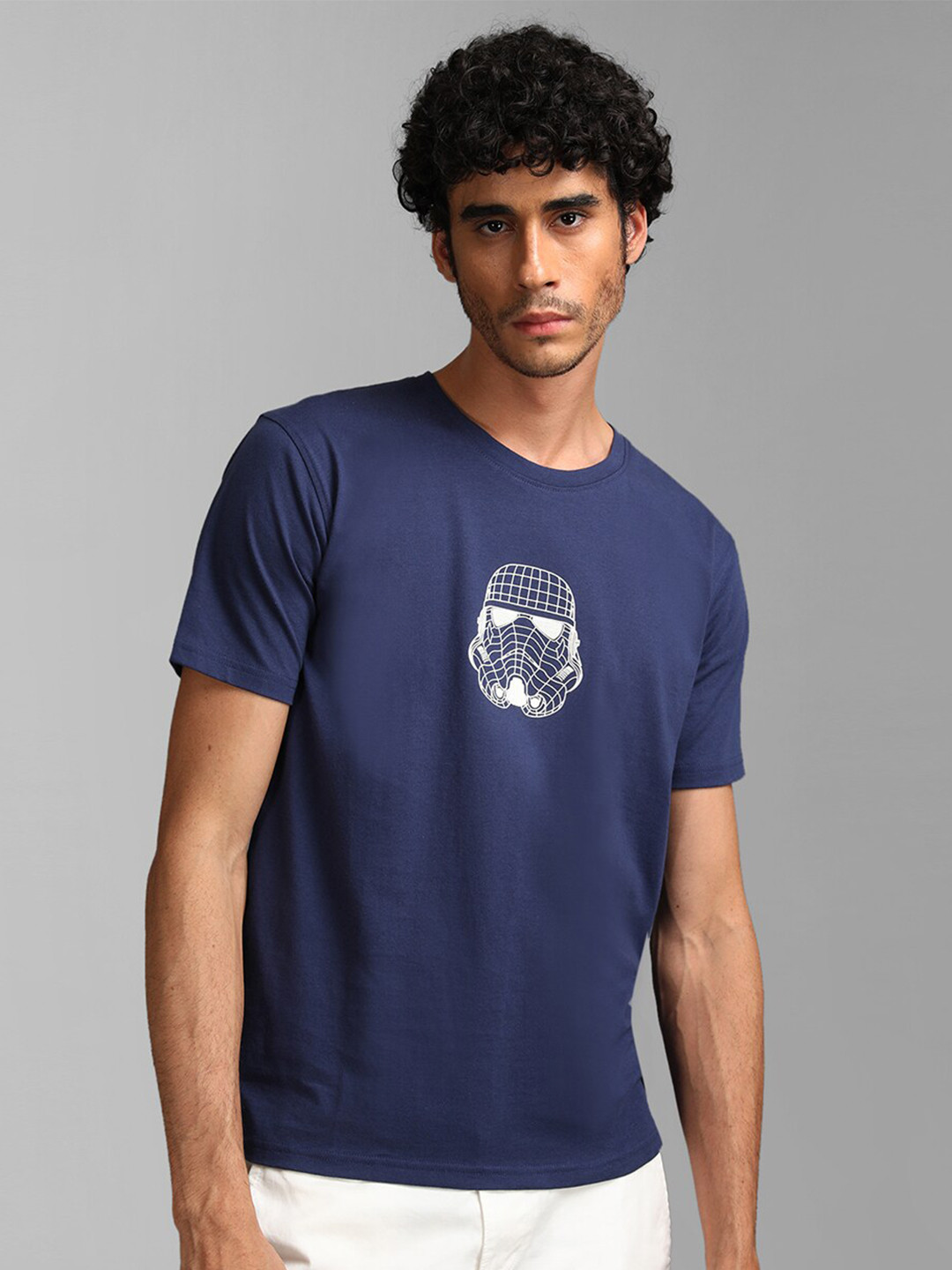 KZ07 By Kazo Men Star Wars Printed Cotton T-shirt