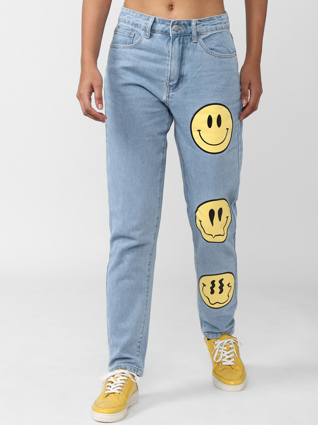 Forever 21 Women Low Waist Slim Fit Ankle Length Jeans