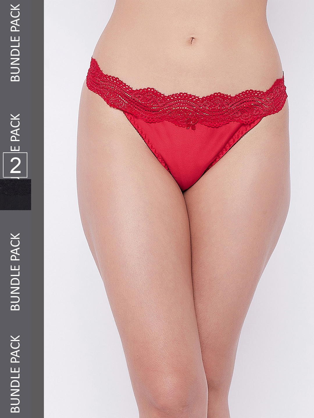 SECRETS BY ZEROKAATA Pack of 2 Assorted Thong Briefs Panty For Women