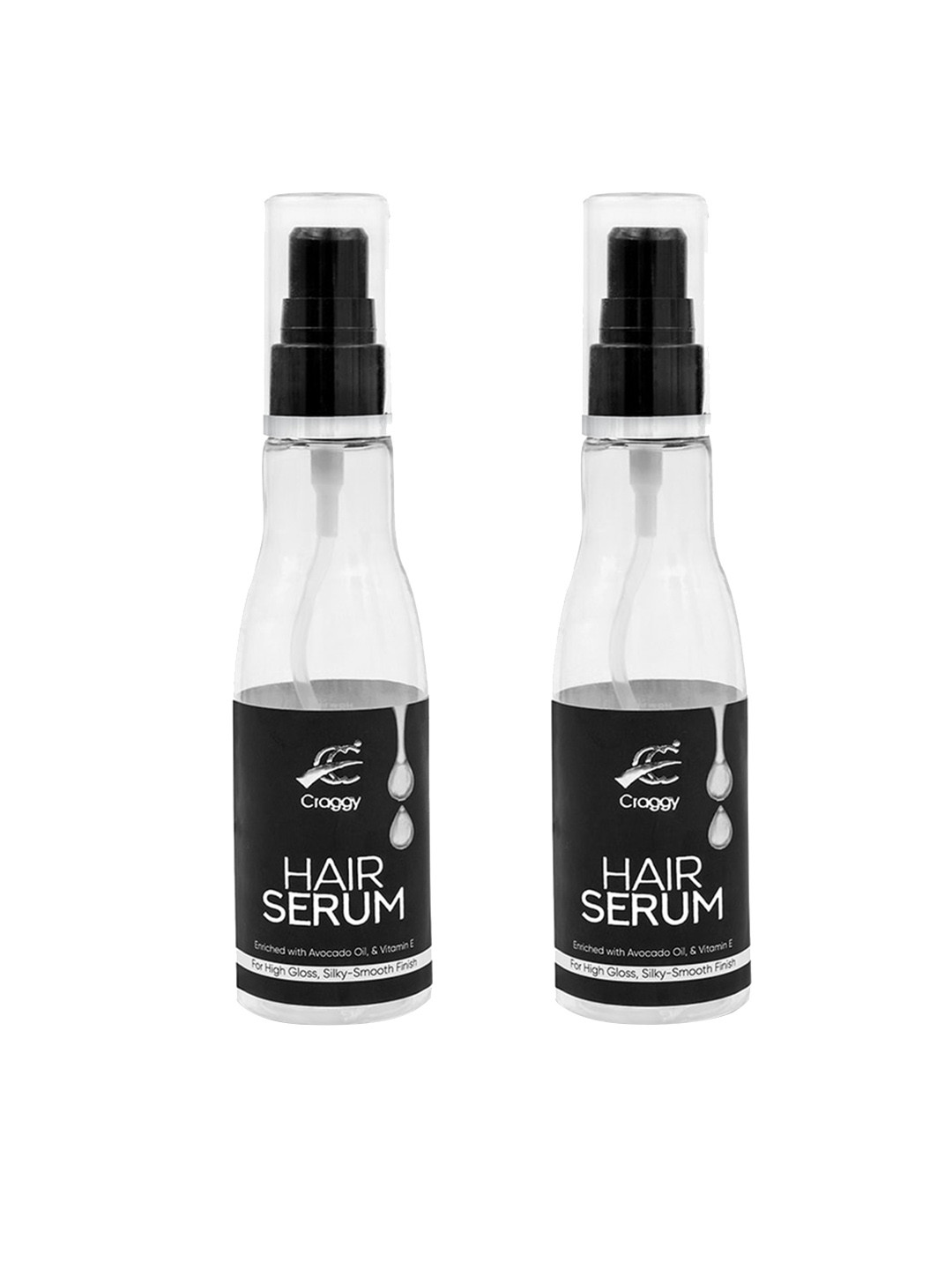 Craggy Cosmetic Set of 2 Hair Serum with Avocado Oil & Vitamin E - 100 ml each