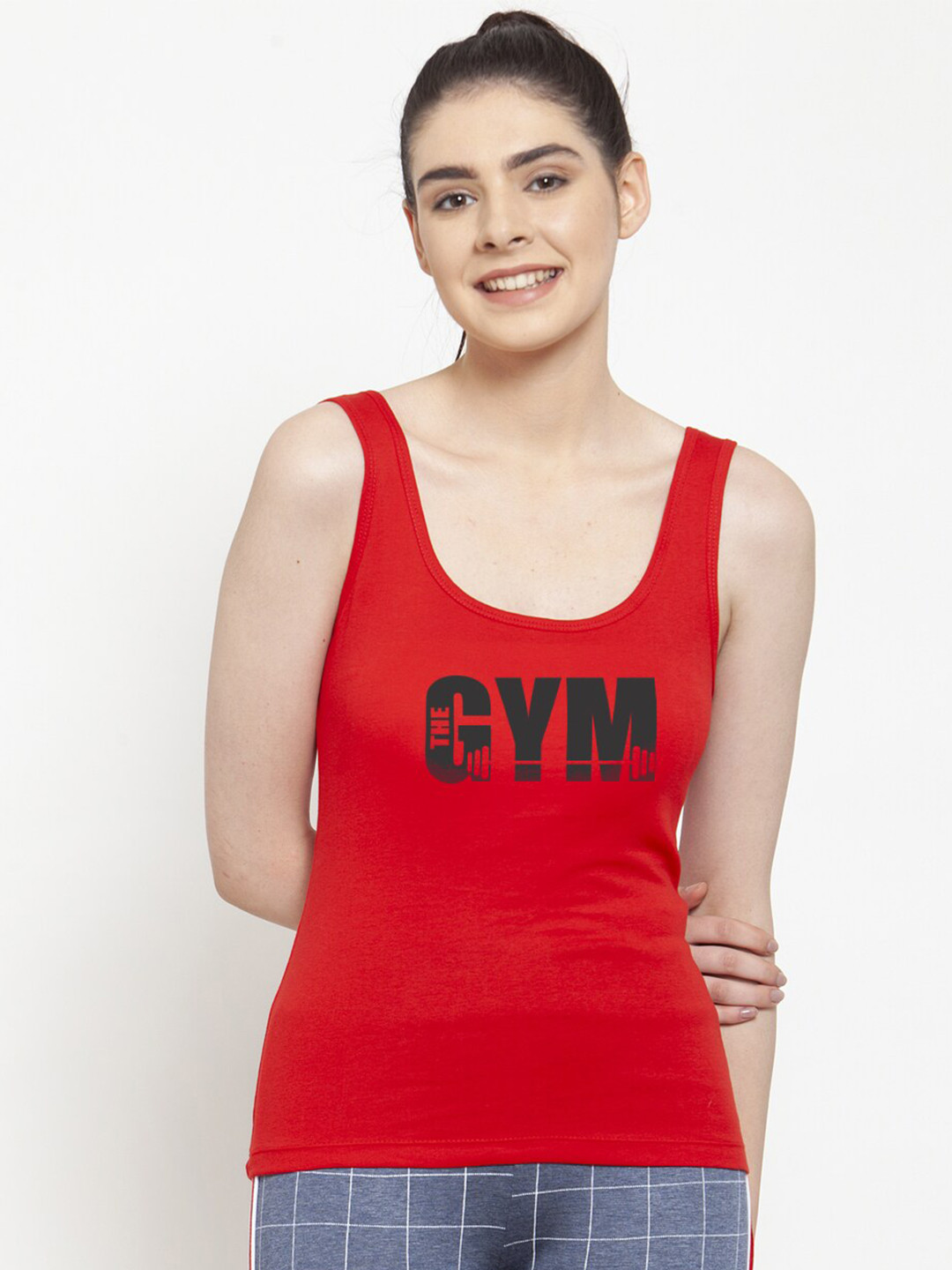 Friskers Red Print Top