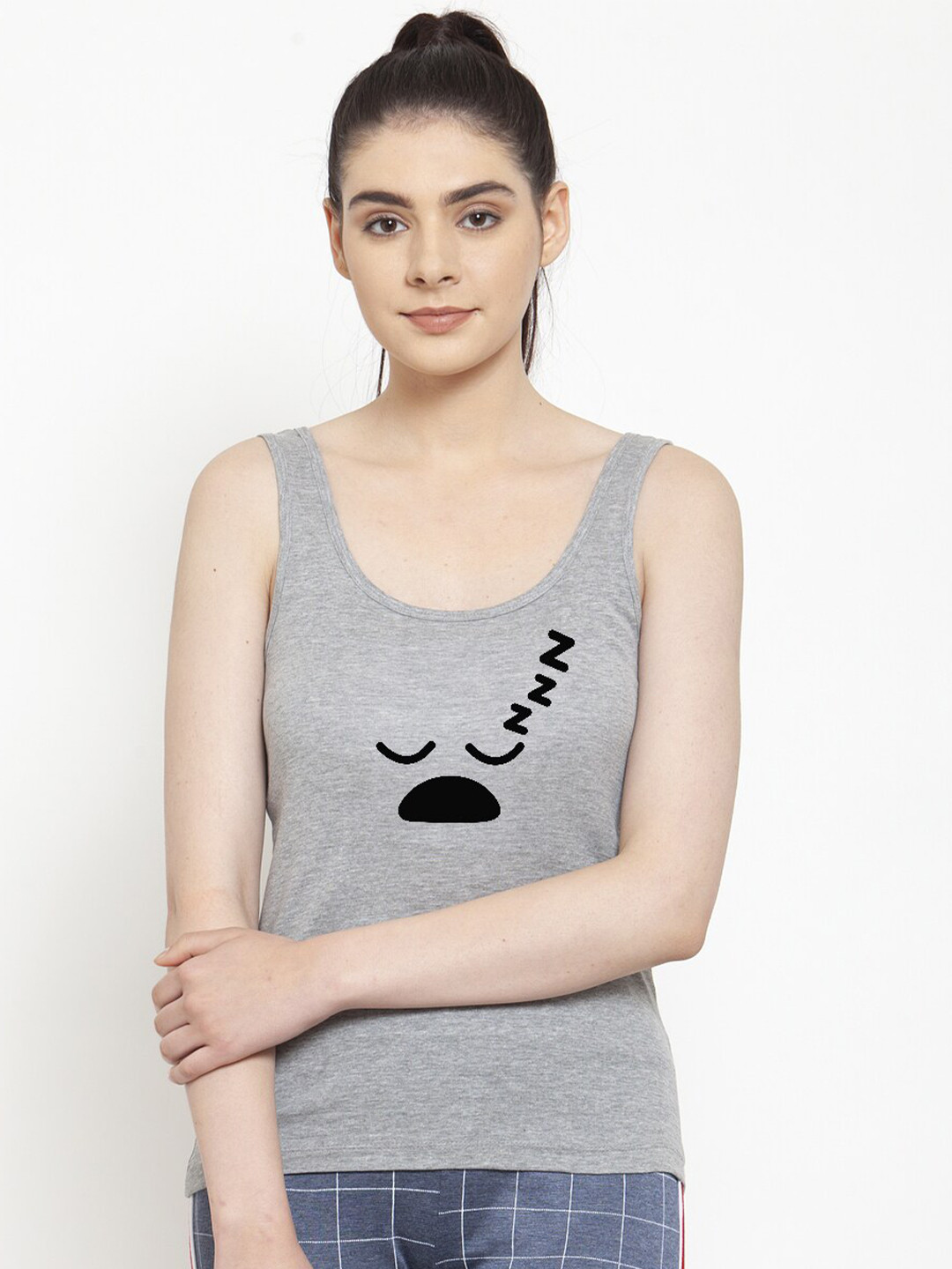 Friskers Scoop Neck Cotton Blend Top