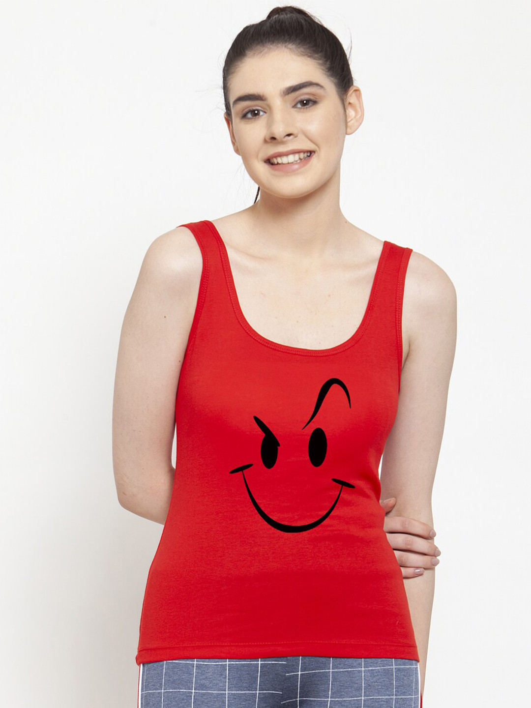 Friskers Red Print Top