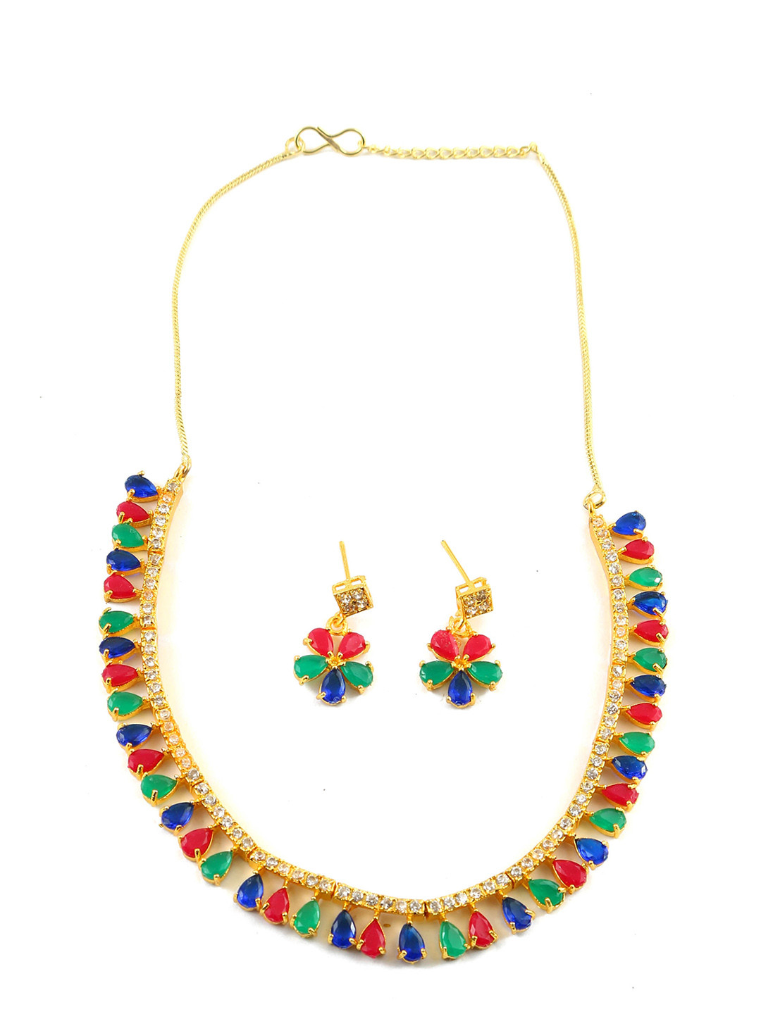 Jewar Mandi AD-Studded Jewellery Set