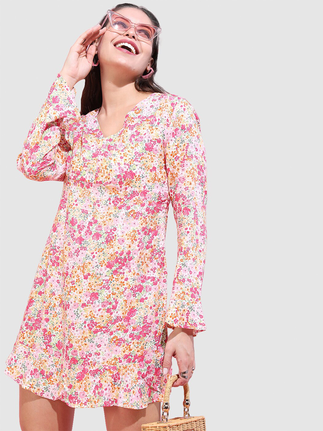 Freehand by The Indian Garage Co Pink Floral Dress