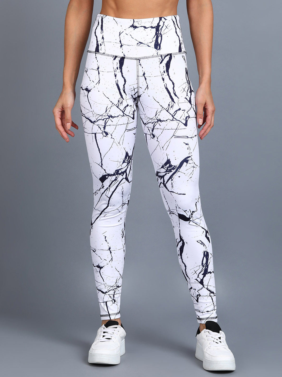 Rock Paper Scissors Women Printed Ankle Length High Waist Training Tights