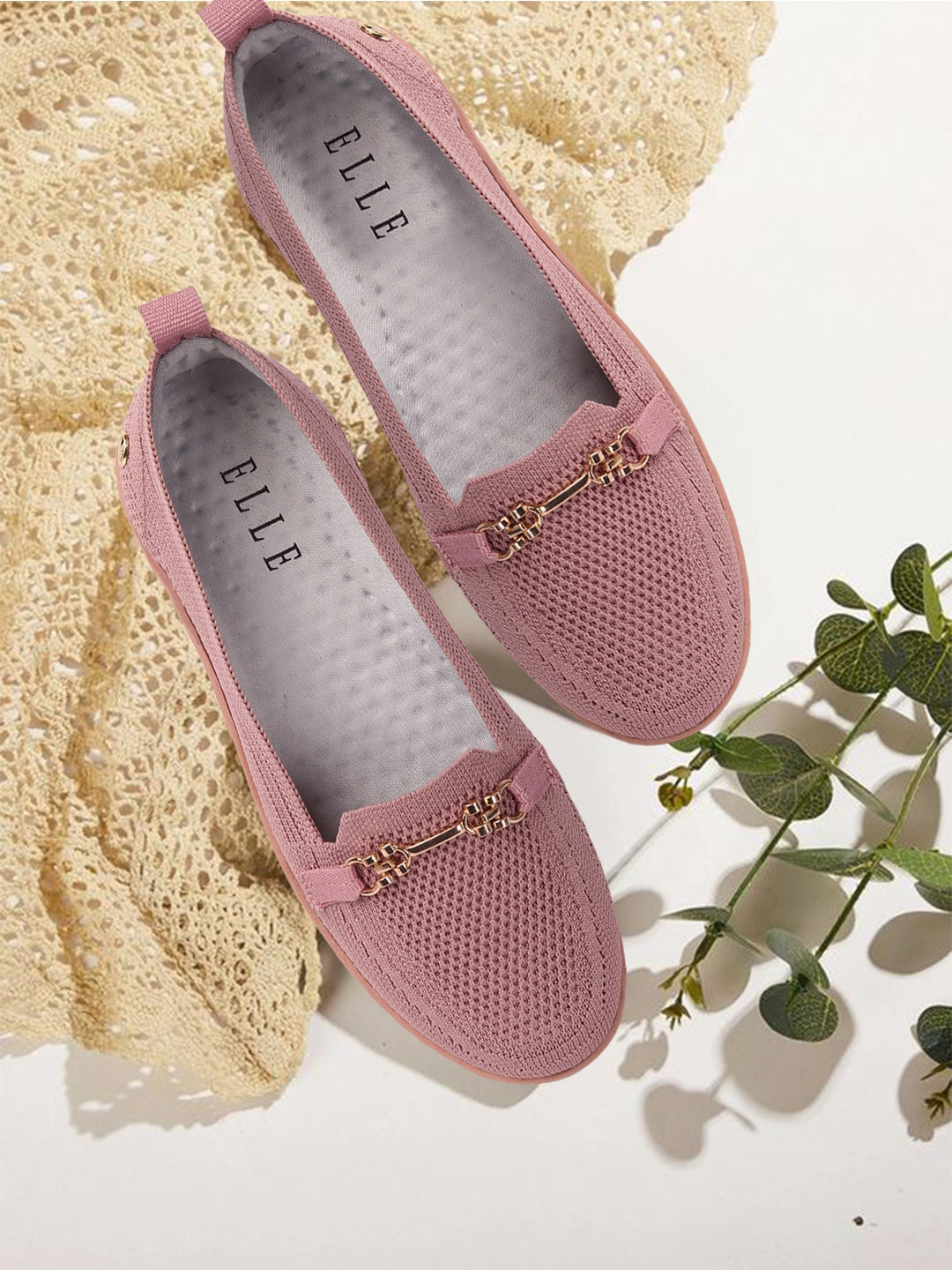 ELLE Women Perforations Slip-On Sneakers