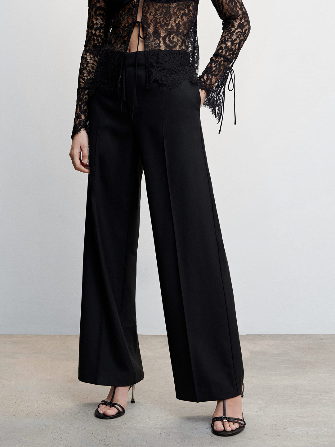 CAMILLE X MANGO Women Pleated Loose Fit Trousers