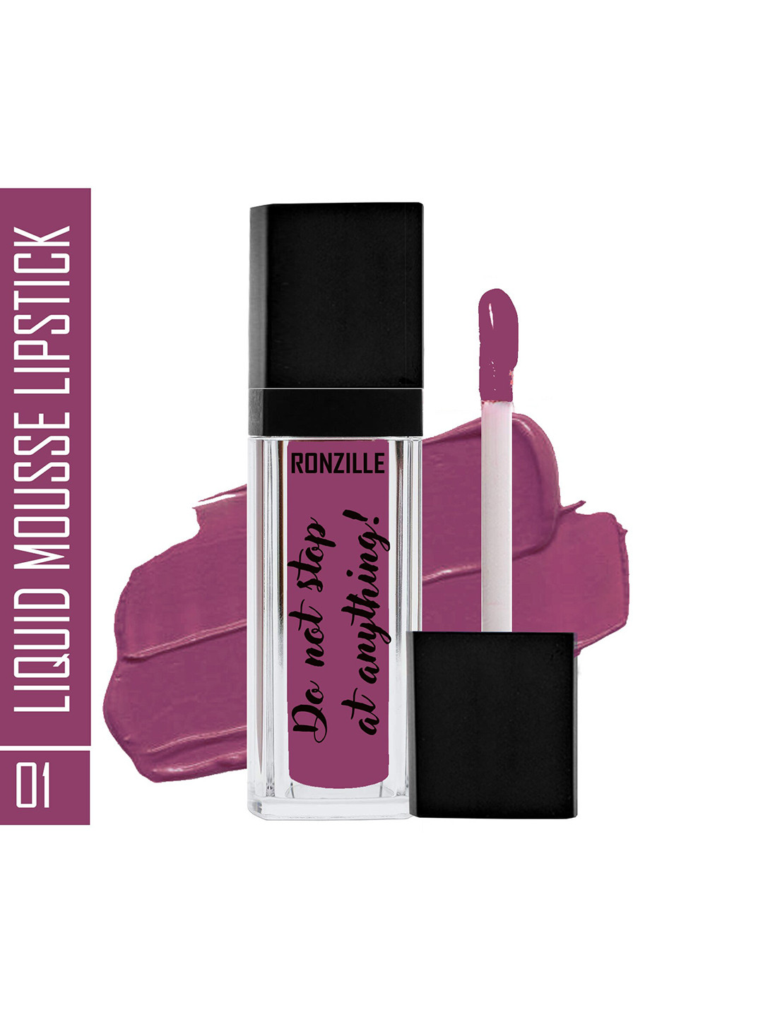 Ronzille Weightless Liquid Mousse Long Lasting Lipstick 5 ml - Vamtastic Plum 01