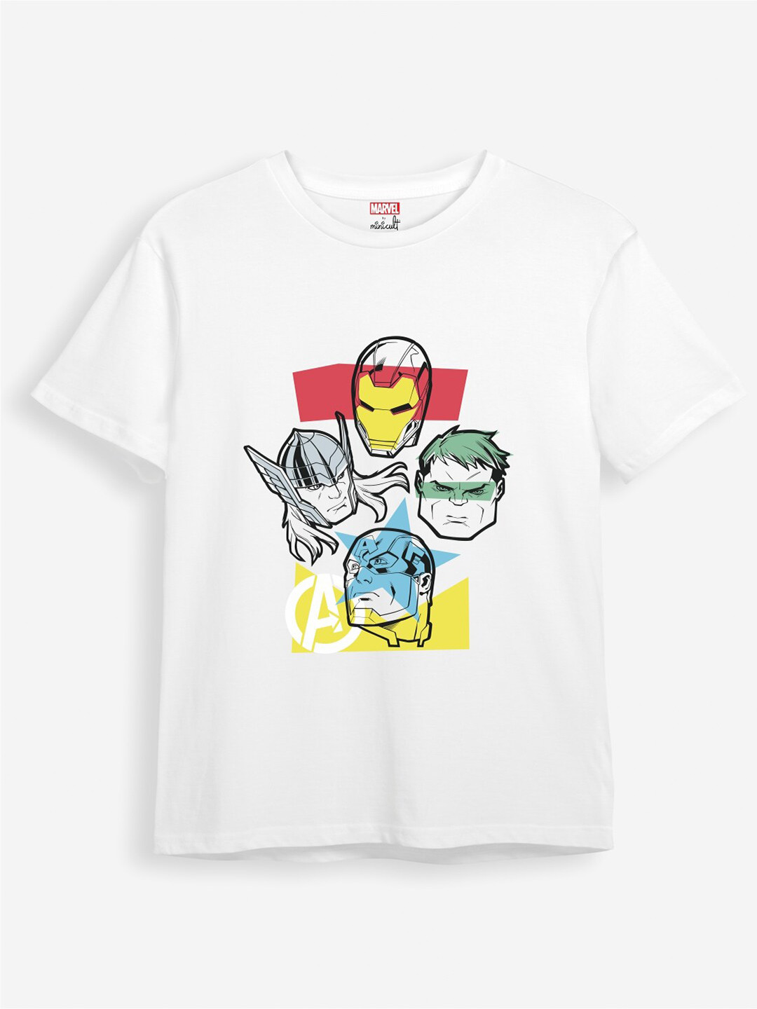 Minicult Kids Avengers Printed Cotton T-shirt