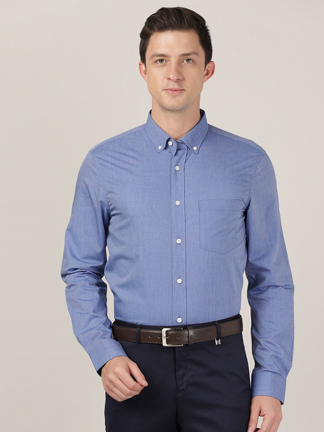 MERCHANT MARINE Men Pure Cotton Regular Formal Shirt