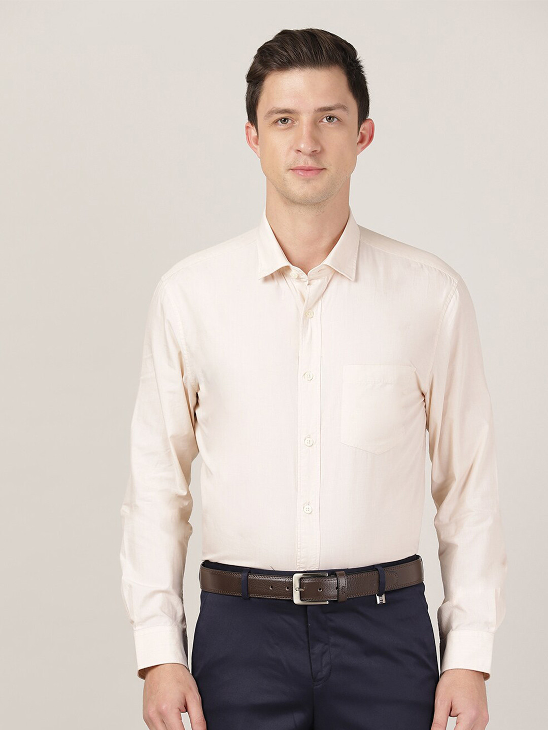 MERCHANT MARINE Men Pure Cotton Regular Fit Classic Formal Shirt