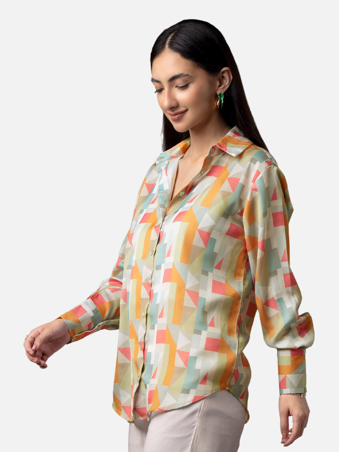 NEOFAA Women Printed Casual Shirt
