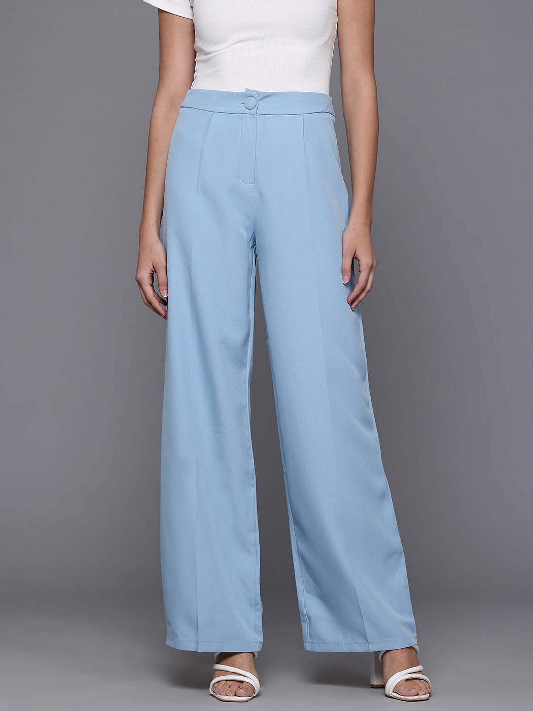 Boohoo Women Relaxed Fit Pleated Trousers
