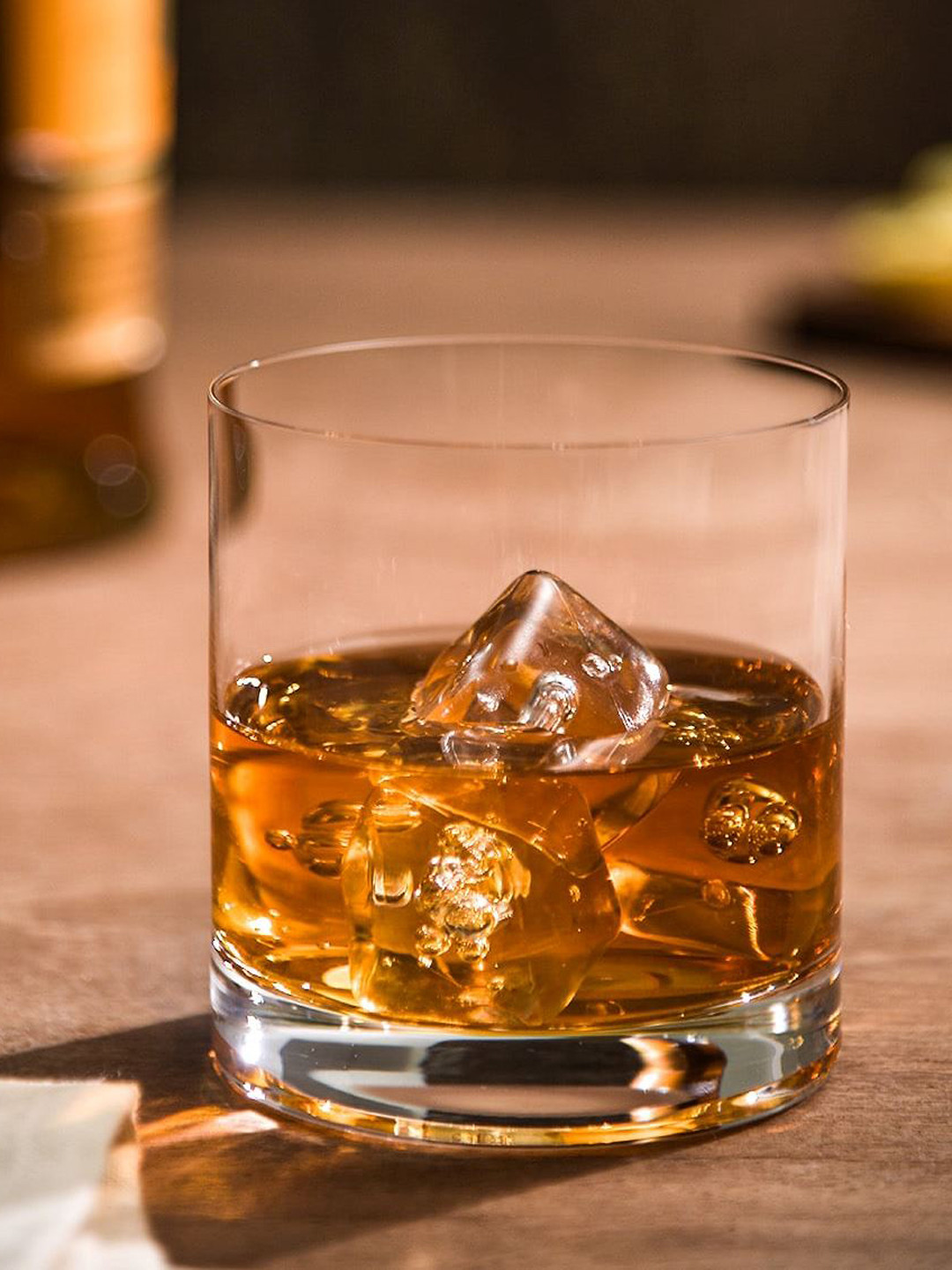 smart serve Bohemia Crystal Barline Transparent 2Pcs Lead Free Whiskey Glasses 410ml Each