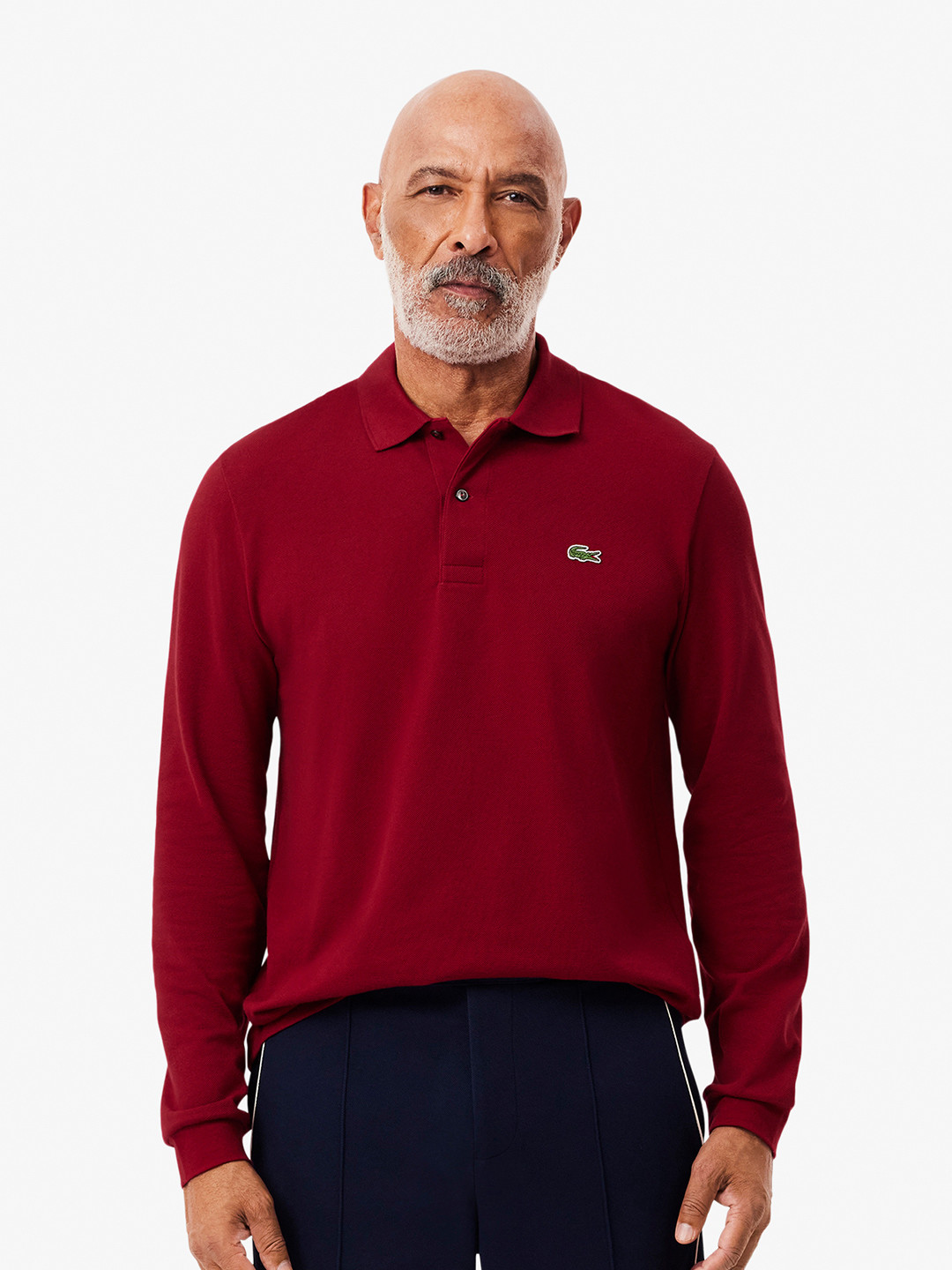 Lacoste Men Red Solid Polo Collar Loose Fit T-shirt