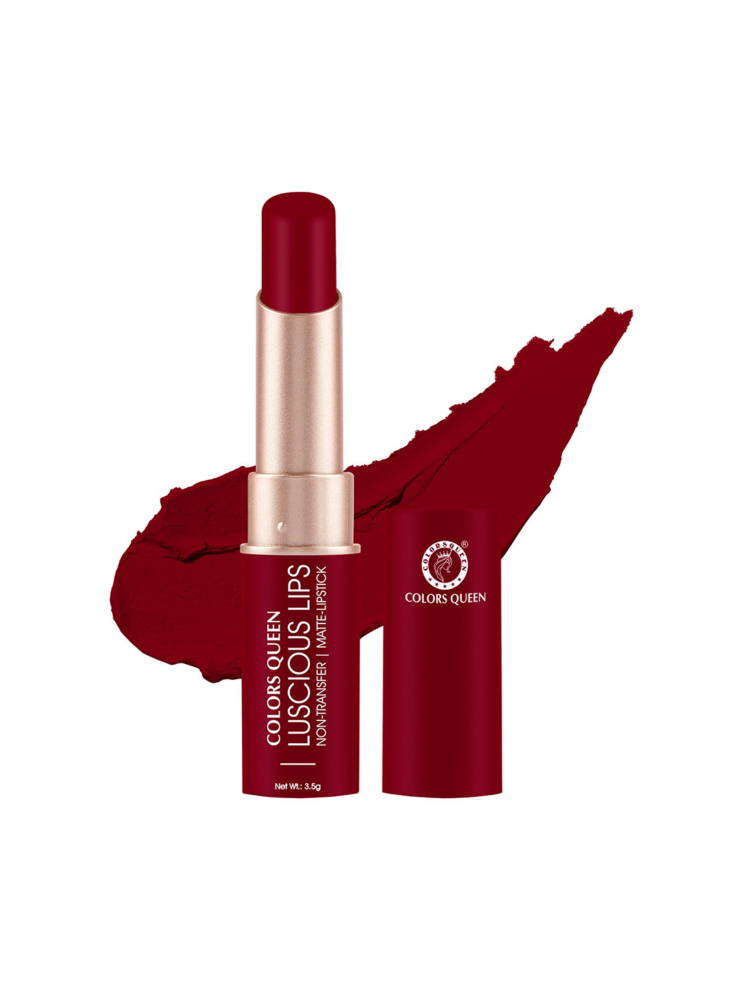 Colors Queen Luscious Lips Non Transfer Matte Lipstick 3.5g - Royal Rust Maroon 04