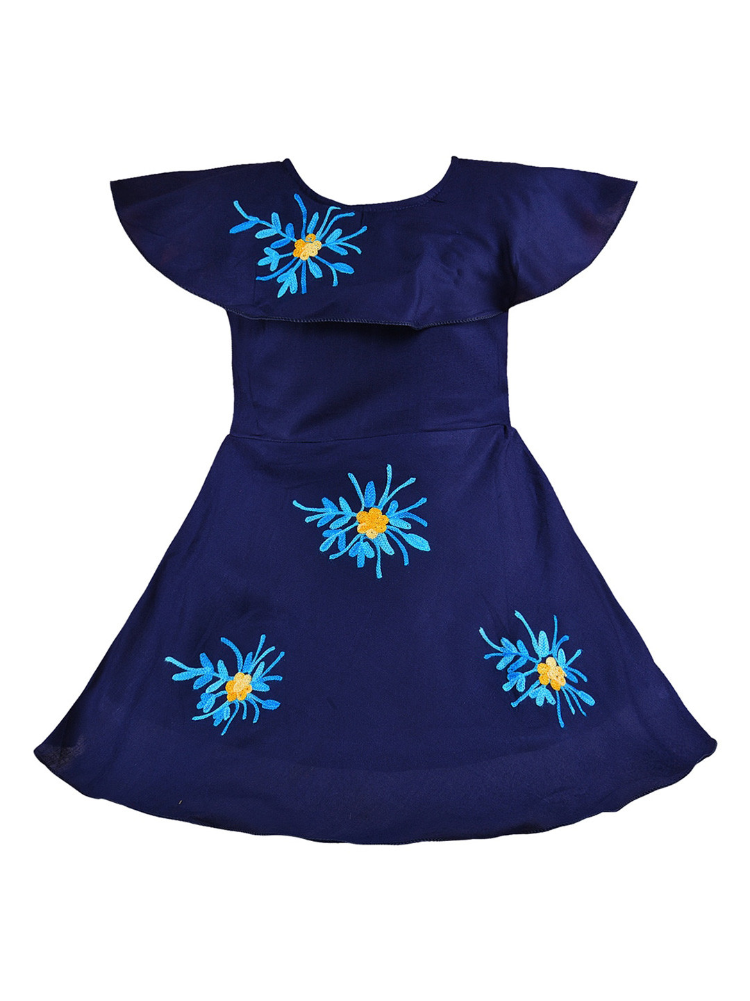 Wish Karo Self Design Flared Dress