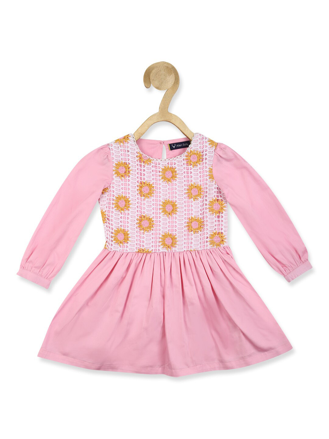 Allen Solly Junior Floral Pure Cotton Embroidered Dress