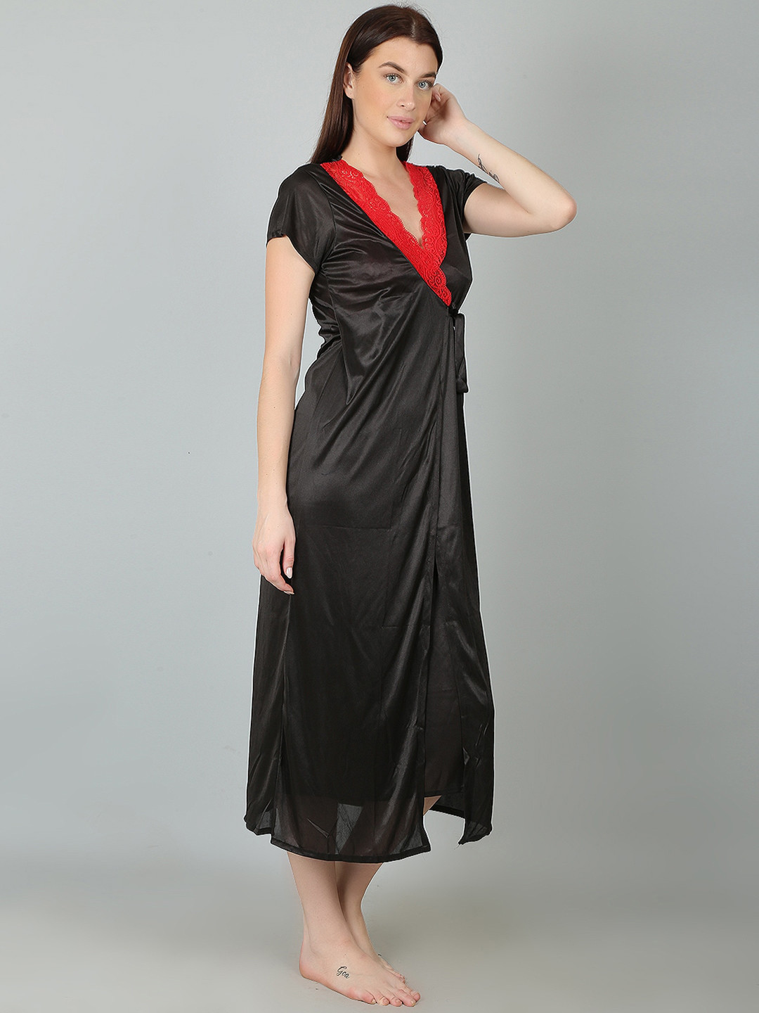 N-Gal V-Neck Maxi Wrap Style Nightdress