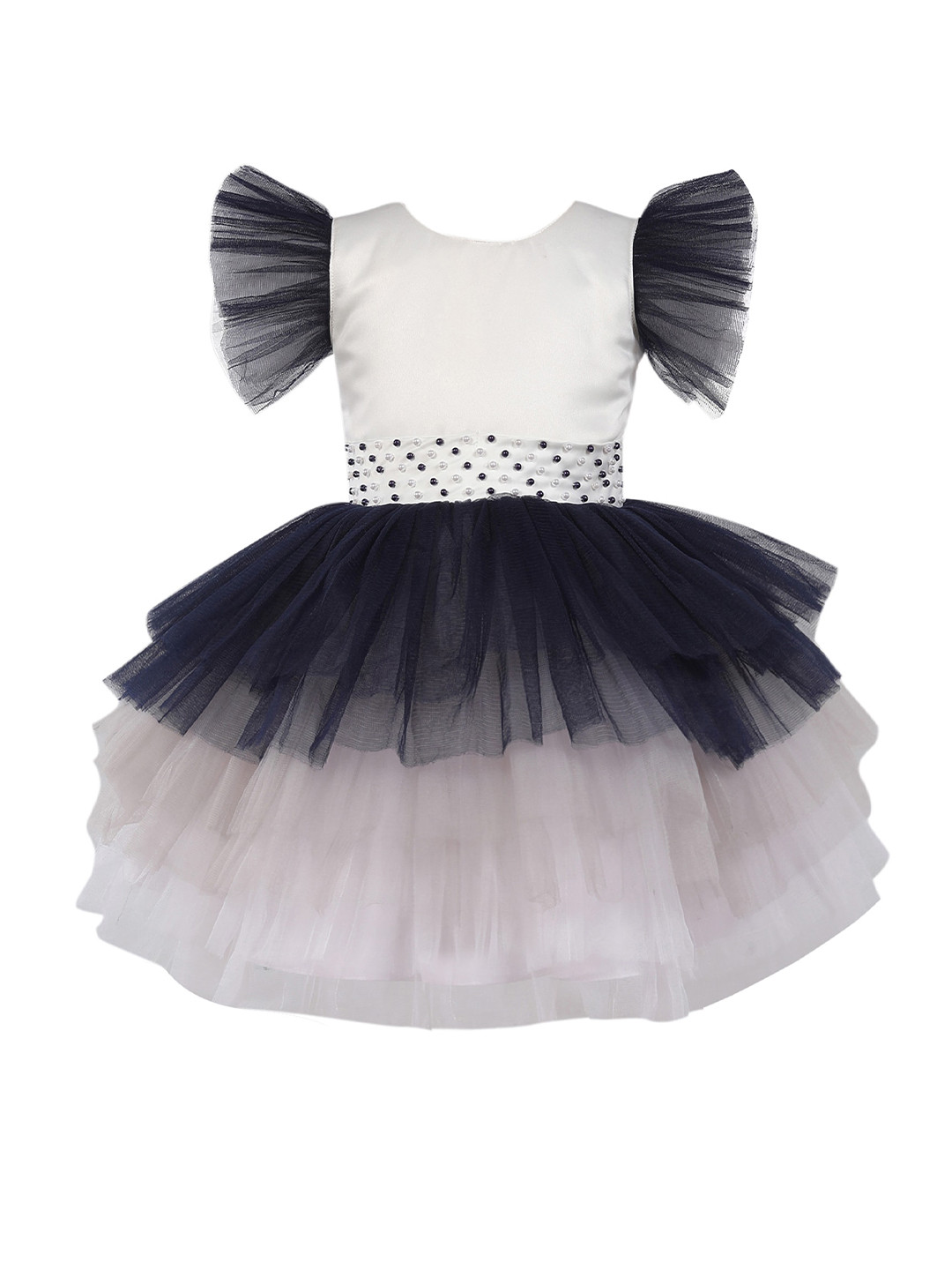 The Magic Wand Girls Layered Net Dress