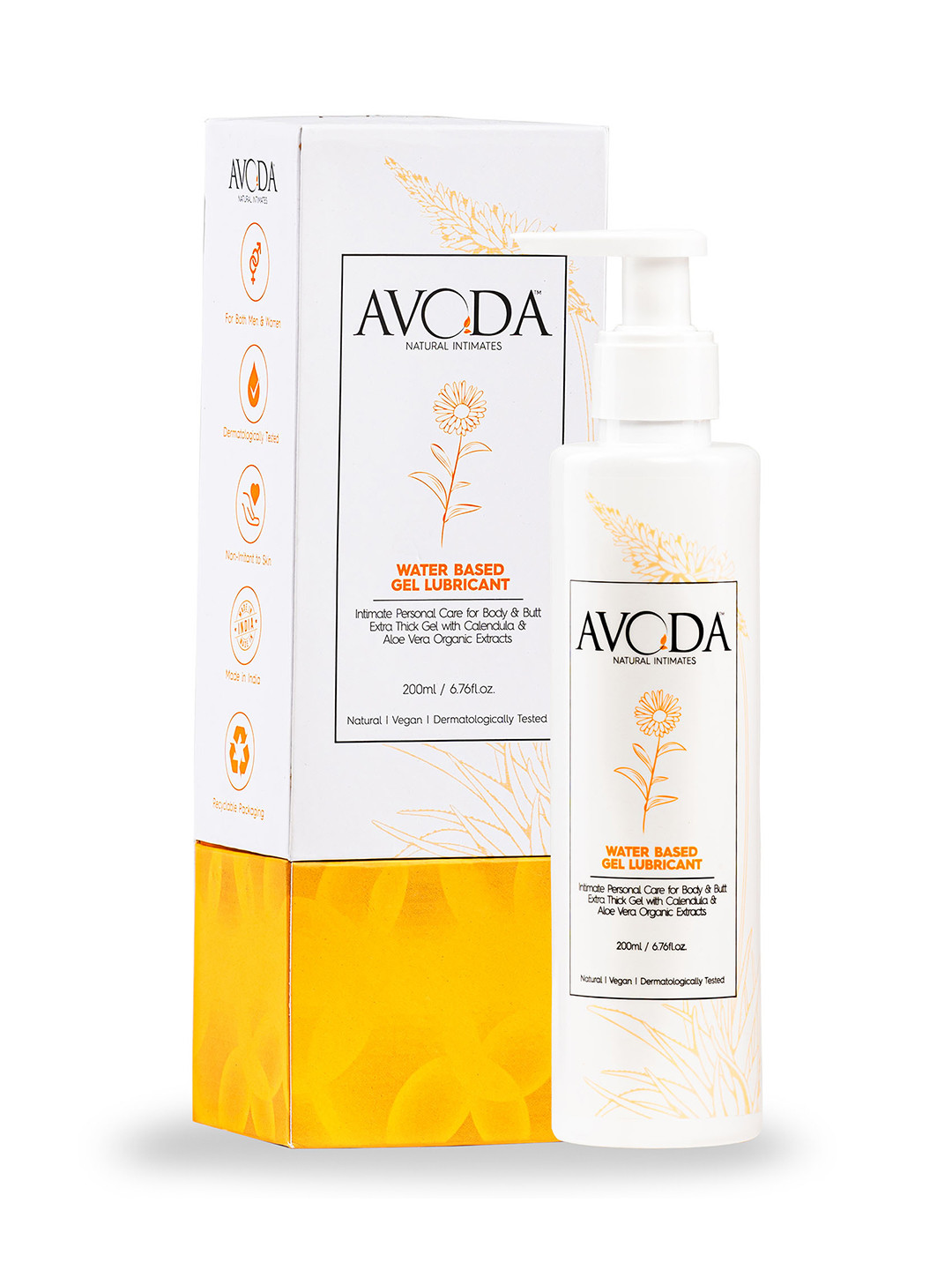 AVODA Natural Intimates Water Based Anal Personal Lubricant 200ml