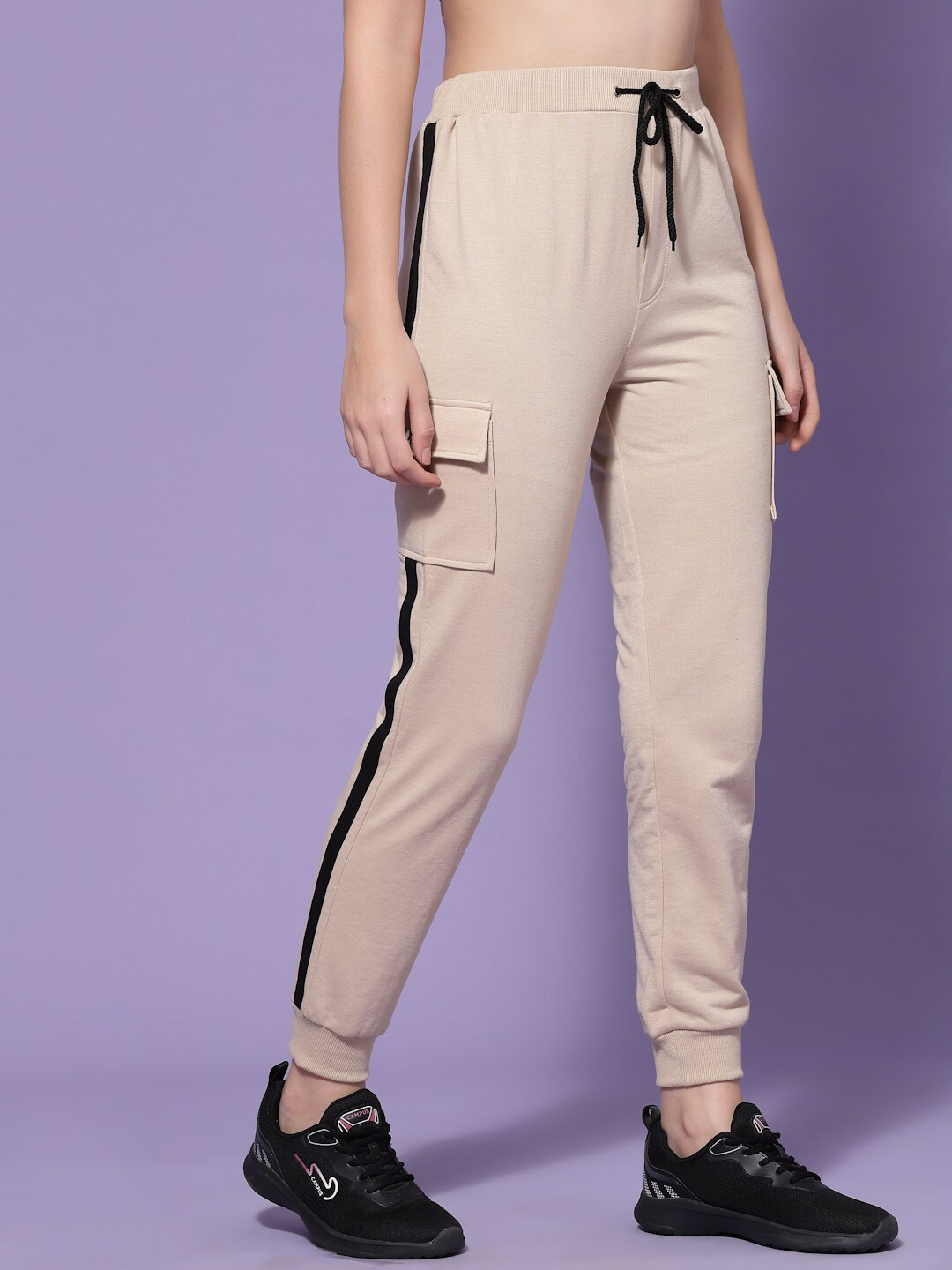 KASSUALLY Women Loose Fit Flap Pocket Joggers