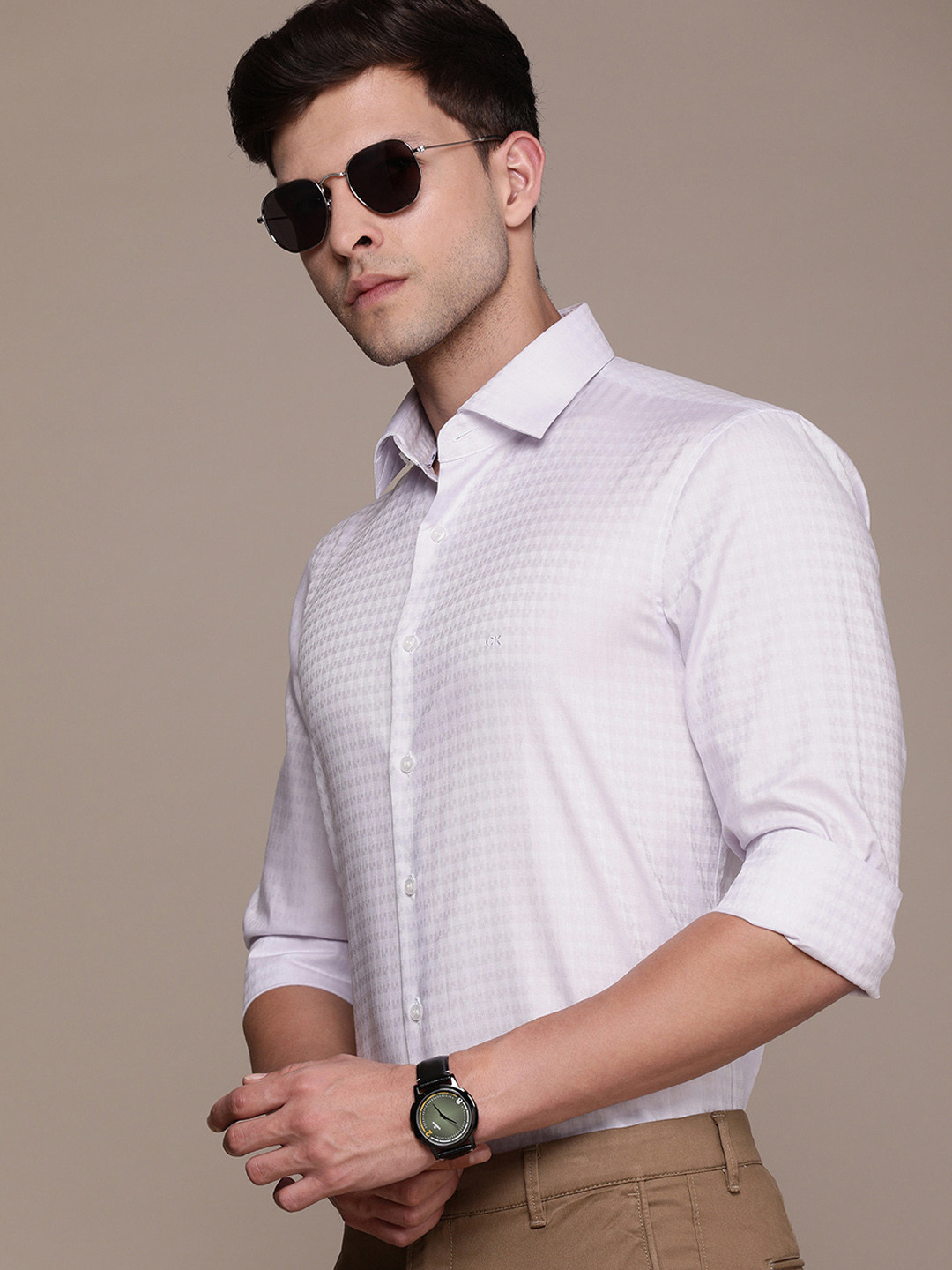 Calvin Klein Jeans Men Pure Cotton Checked Casual Shirt