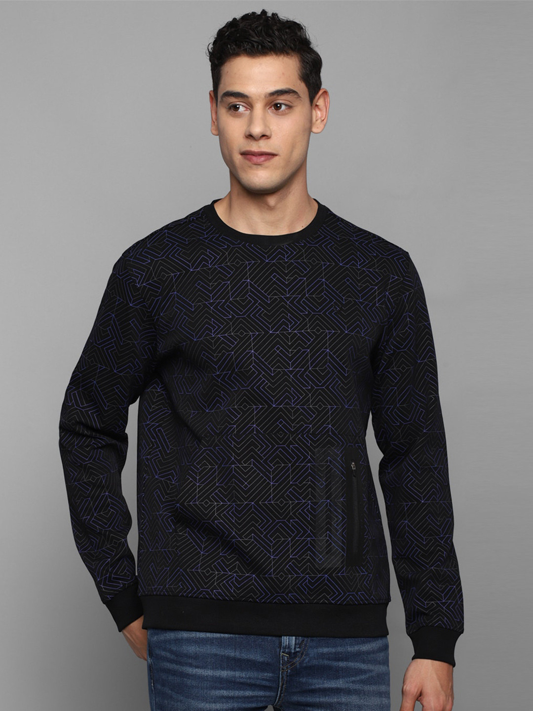 Allen Solly Printed Cotton Sweatshirt