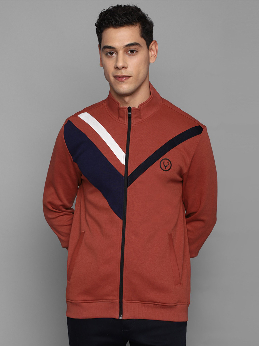 Allen Solly Colourblocked Cotton Sweatshirt