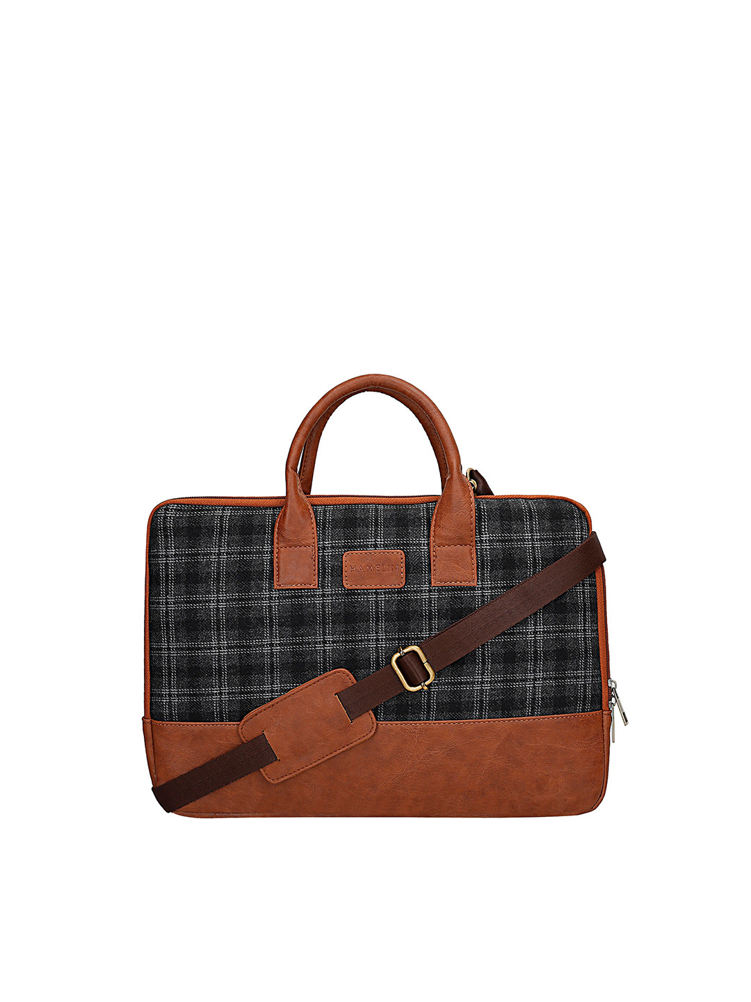 HAMELIN Unisex Checked Laptop Bag