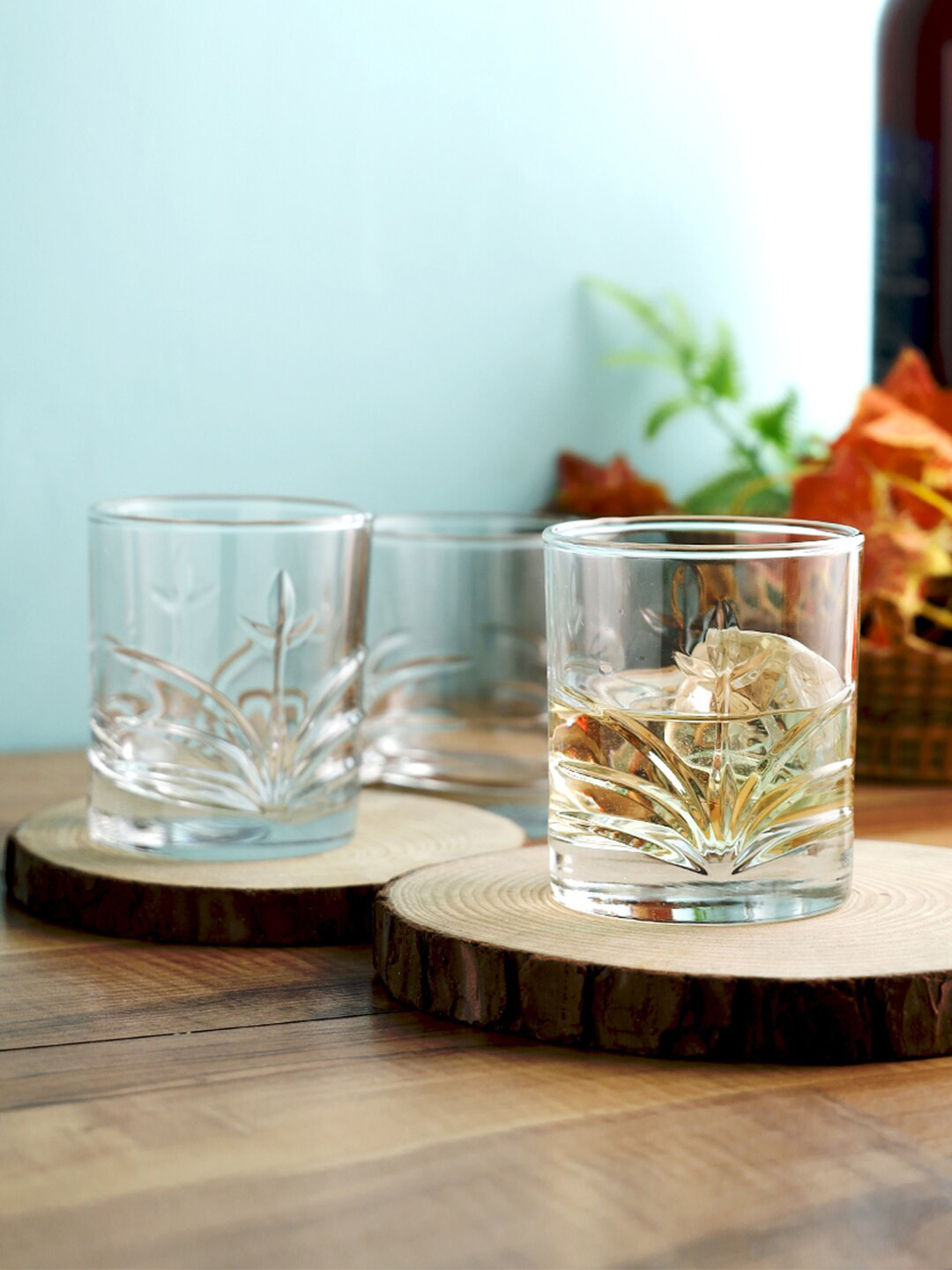 smart serve Set of 6 Transparent Lead-Free Crystals Whiskey Glass - 285ml