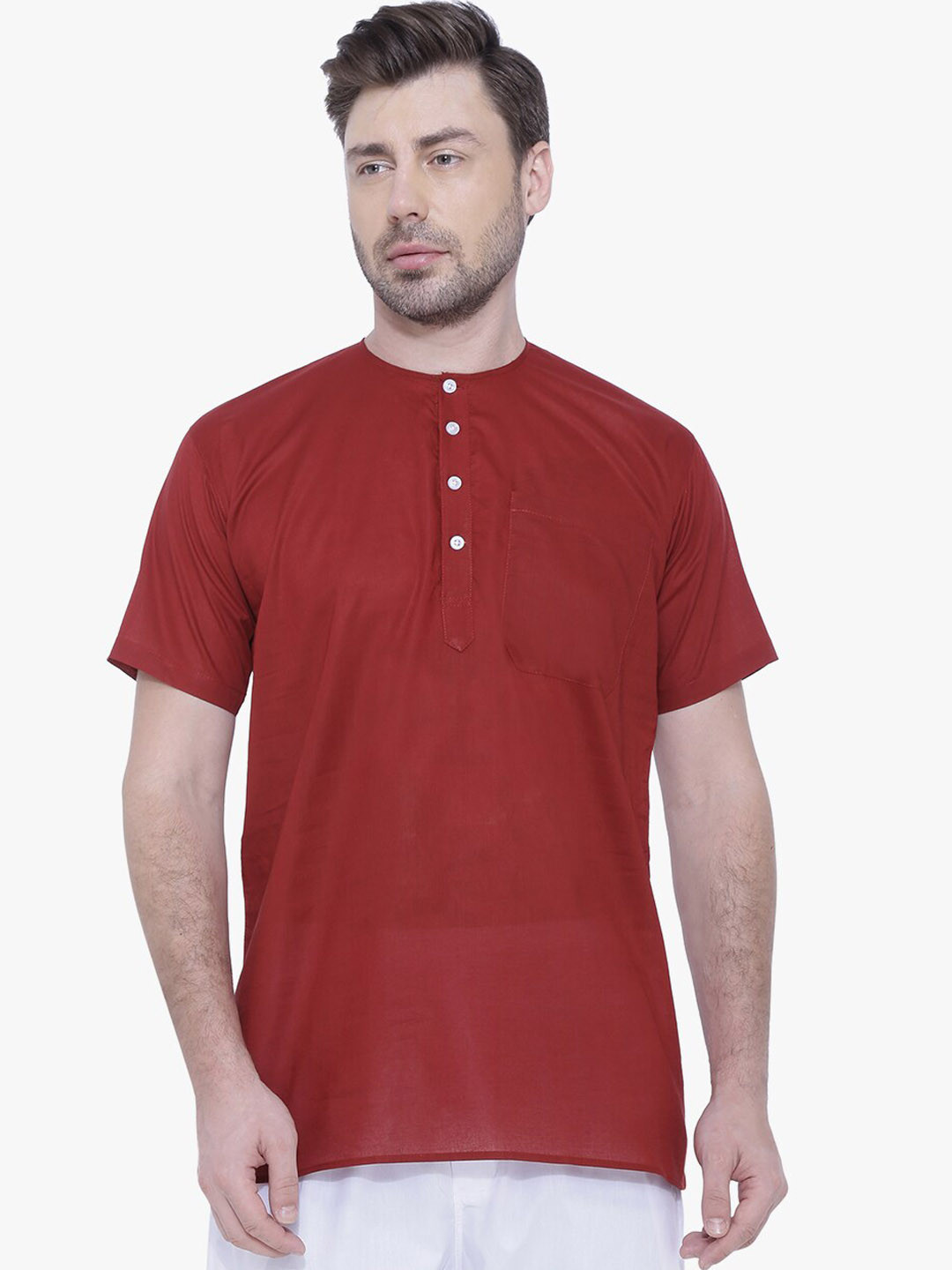 RAJUBHAI HARGOVINDAS Straight Regular Cotton Kurta