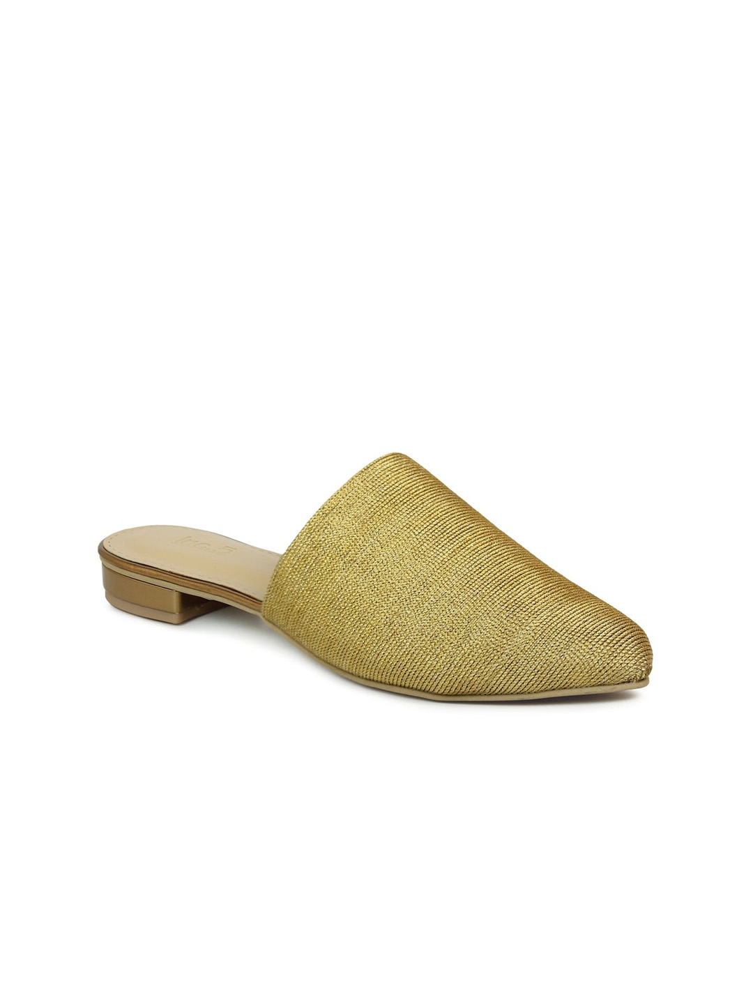 Gold discount mules flat