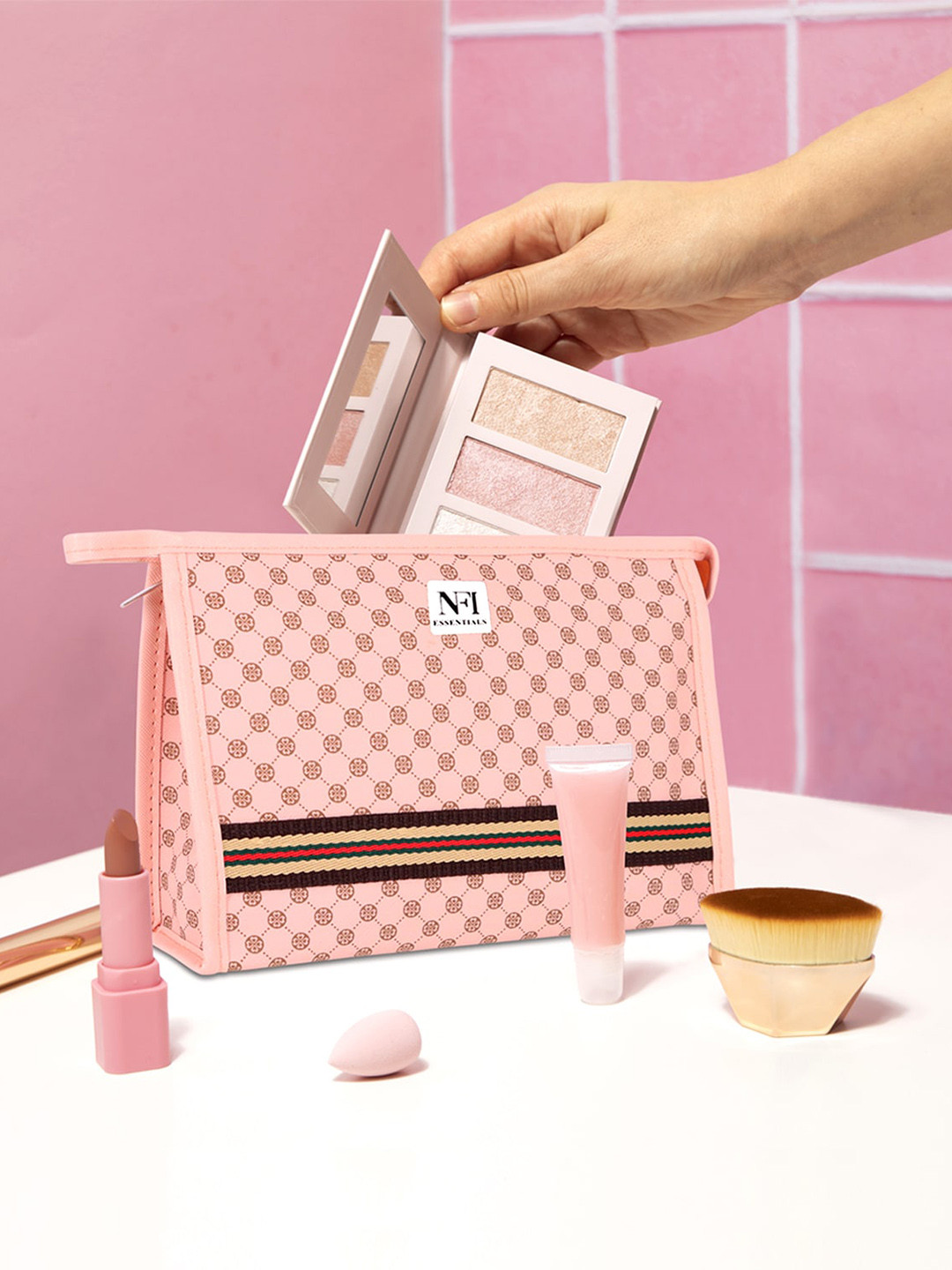 NFI essentials Women Printed Cosmetics Pouch