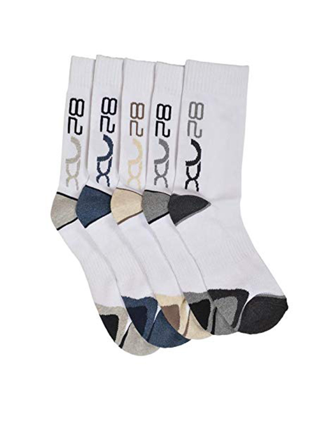 MARC Men Pack of 5 Calf Length Cotton Socks