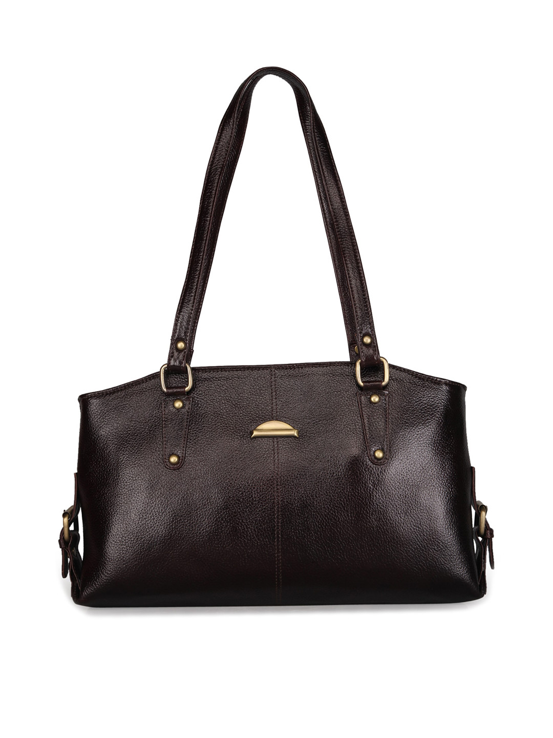 GENWAYNE Leather Structured Shoulder Bag