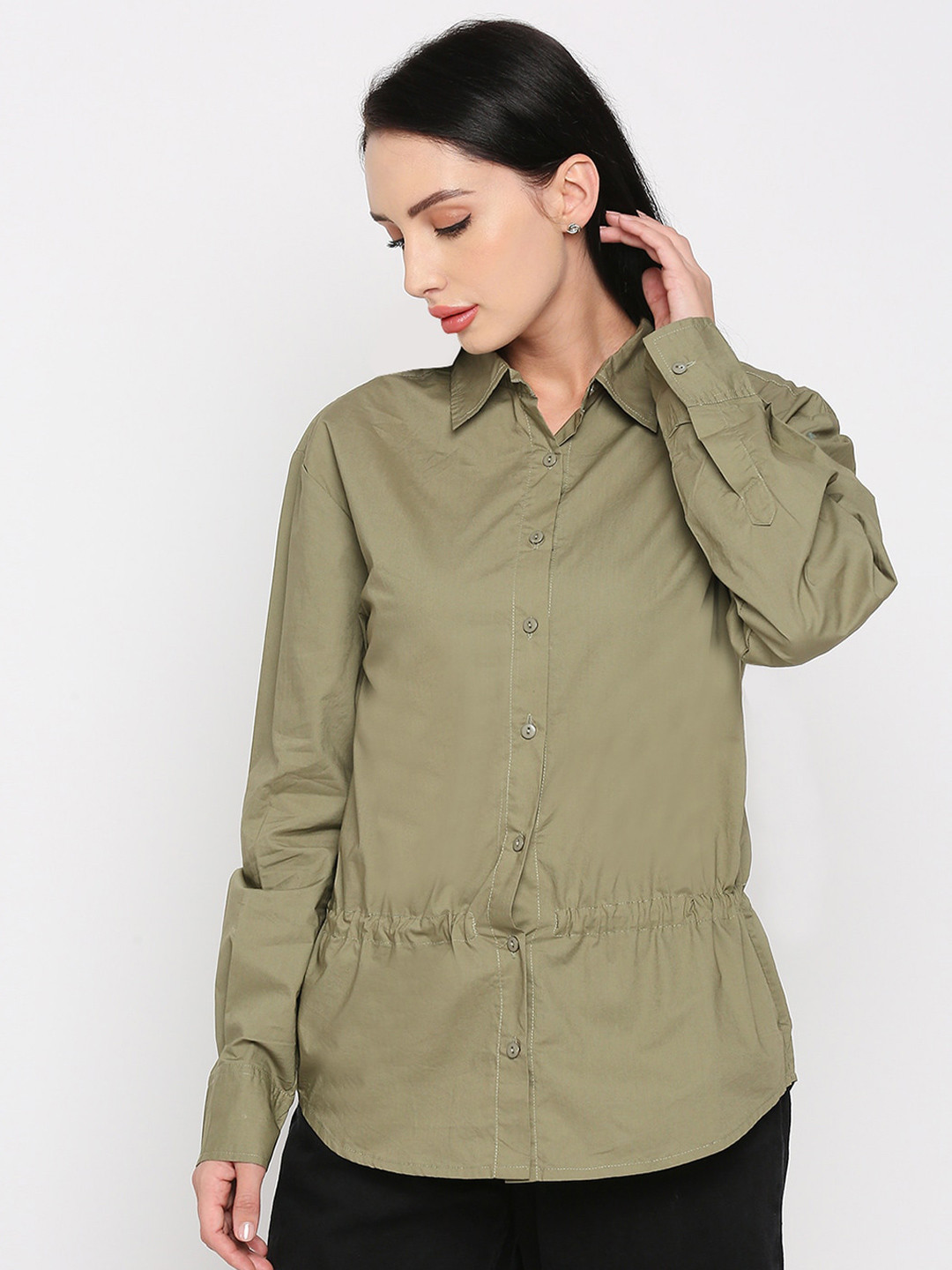 Remanika Women Comfort Back Tie Up Cotton Casual Shirt