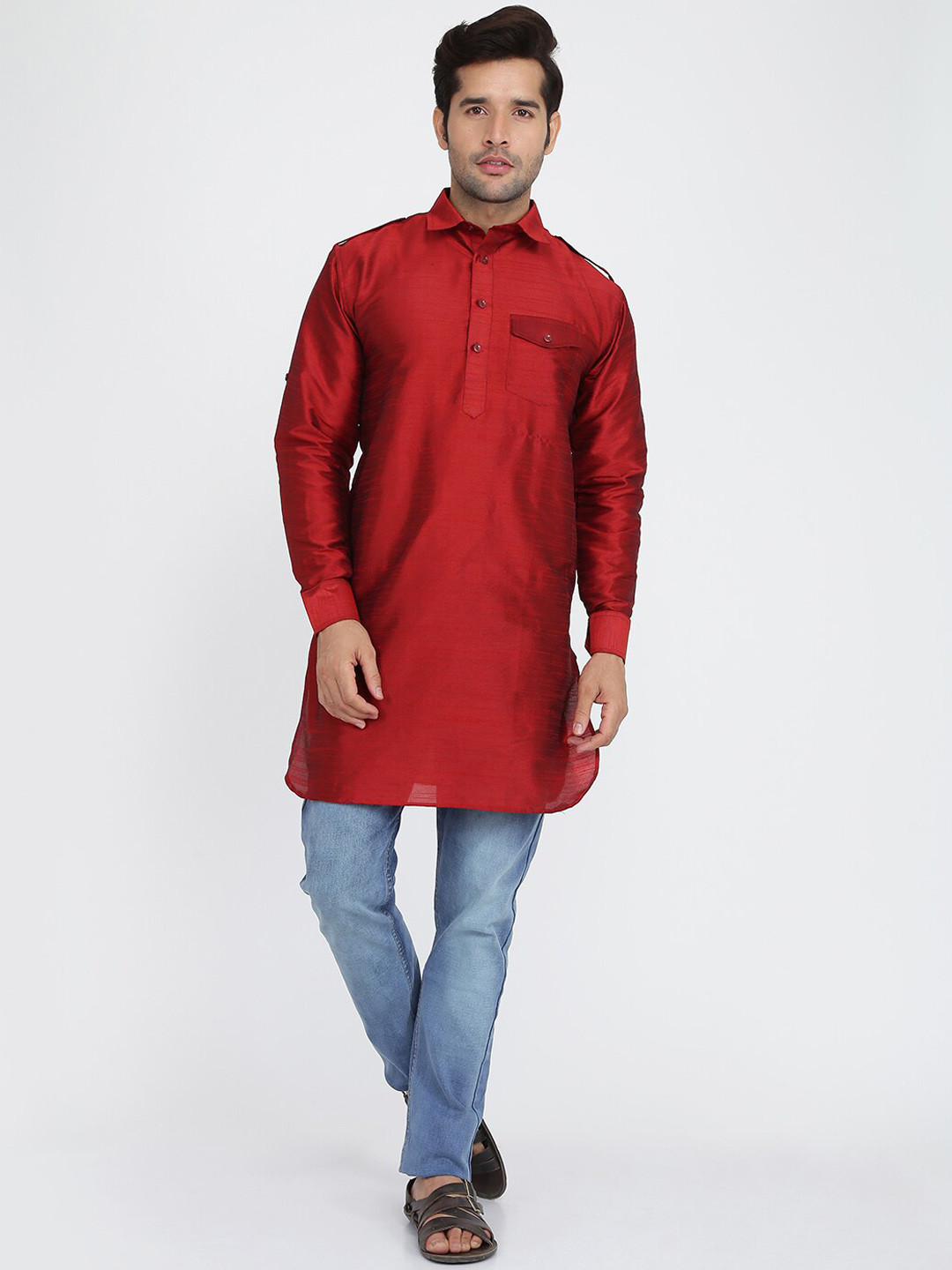 ROYAL KURTA Pathani Dupion Silk Kurta