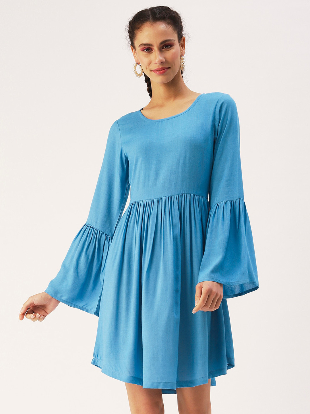 DressBerry Bell Sleeves Flared Dress