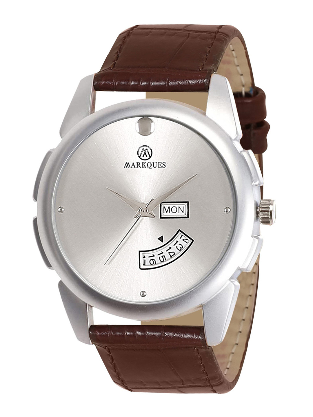 MARKQUES Men Embellished DialLeather Straps Analogue Multi Function Watch STV-770907