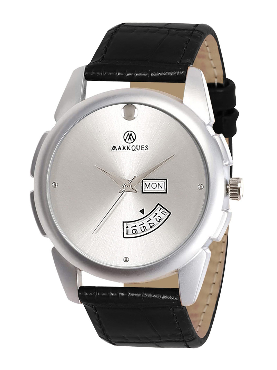 MARKQUES Men Leather Straps Analogue Multi Function Watch