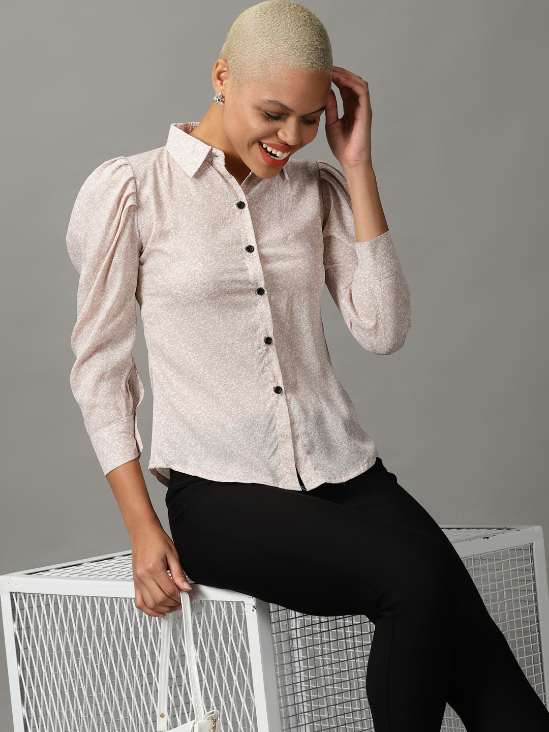 SHOWOFF Women Floral Printed Georgette Casual Shirt