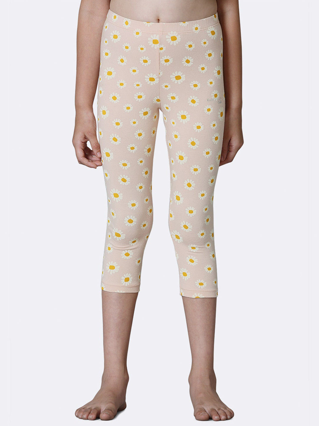 Van Heusen Girls Daisy AOP Allover Print High Rise Ultra Soft Capri Pants