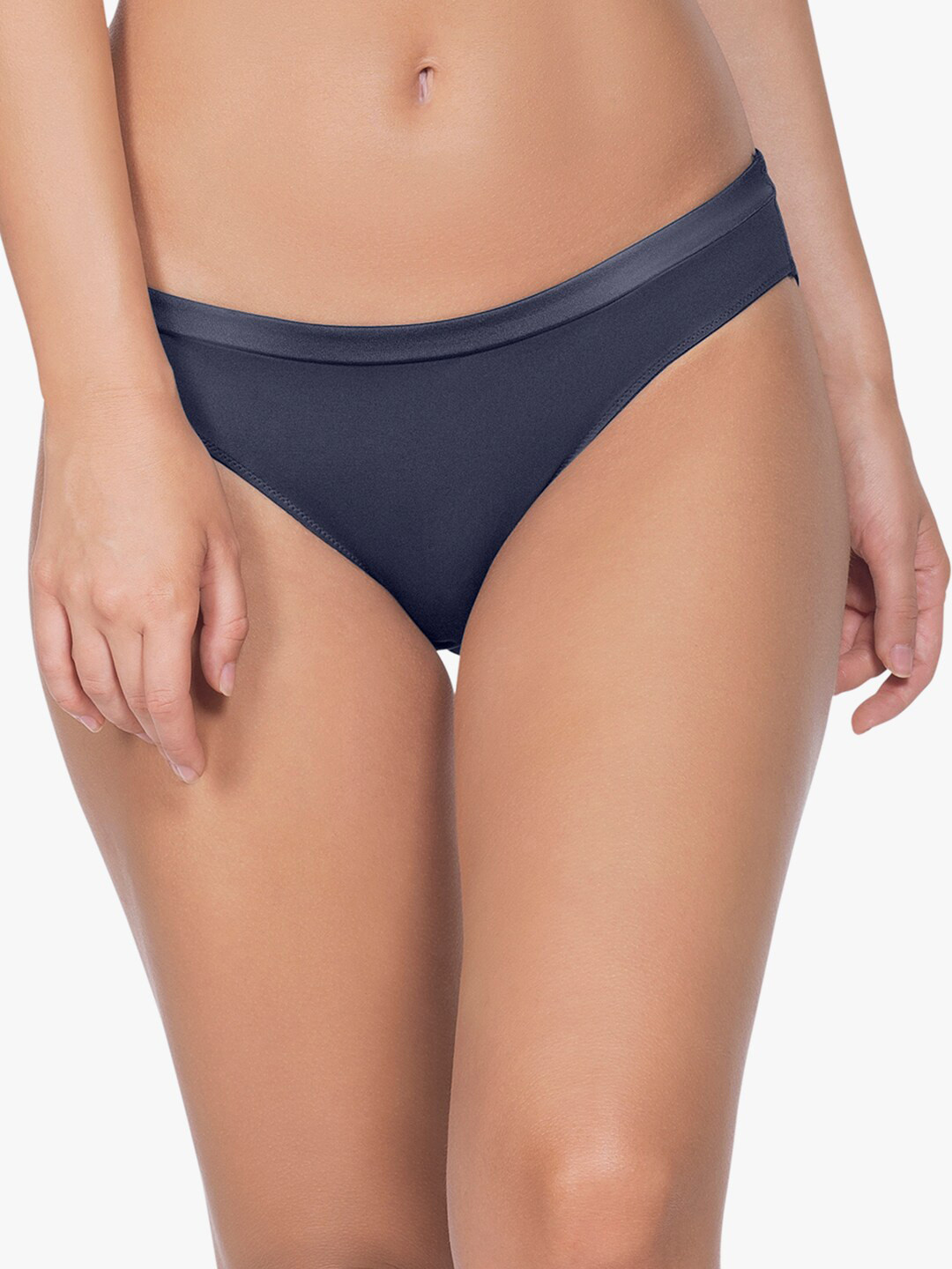 Amante Women Solid Low Rise Satin Edge Bikini Brief - PAN10109