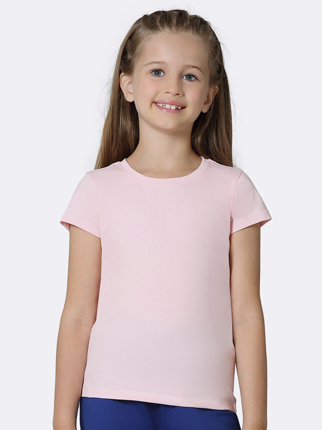 Van Heusen Girls Rose Shadow Ultra Soft Round Neck Regular Fit T-Shirt