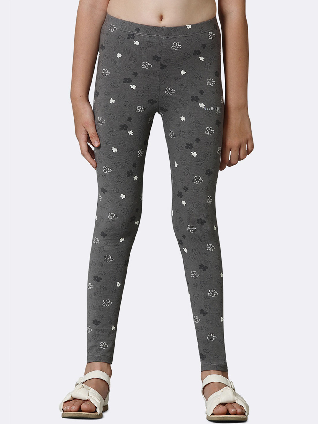 Van Heusen Girls December Bloom AOP Allover Print Power Plus Super Soft Leggings